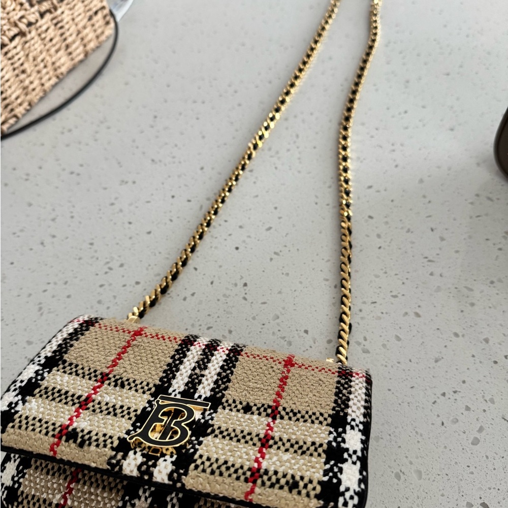 Burberry Beige and Black Plaid Crossbody Bag - Picture 6 of 16